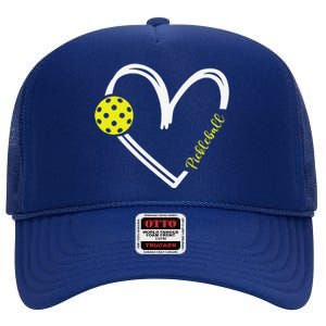 Love Pickleball Cute Pickleball Match I Love Pickleball High Crown Mesh Back Trucker Hat