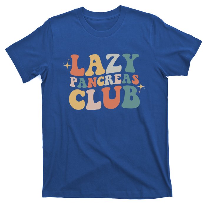 Lazy Pancreas Club Retro Diabetes Awareness Day Gift T-Shirt