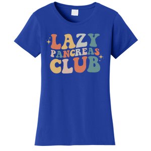 Lazy Pancreas Club Retro Diabetes Awareness Day Gift Women's T-Shirt