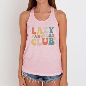 Lazy Pancreas Club Retro Diabetes Awareness Day Gift Women's Knotted Racerback Tank