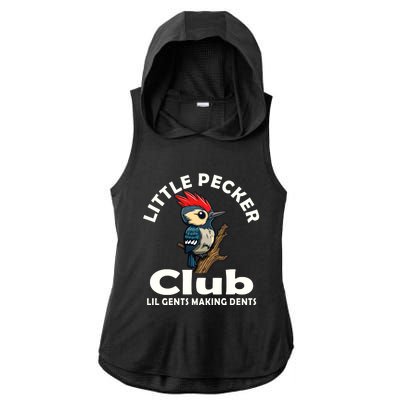 Little Pecker Club Ladies PosiCharge Tri-Blend Wicking Draft Hoodie Tank