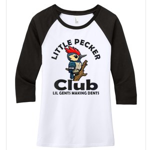 Little Pecker Club Women's Tri-Blend 3/4-Sleeve Raglan Shirt