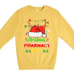 Lights Pharmacy Crew Reindeer Santa Funny Christmas Cool Gift Premium Crewneck Sweatshirt