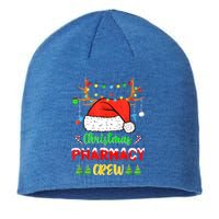 Lights Pharmacy Crew Reindeer Santa Funny Christmas Cool Gift Sustainable Beanie