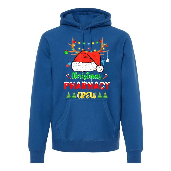 Lights Pharmacy Crew Reindeer Santa Funny Christmas Cool Gift Premium Hoodie