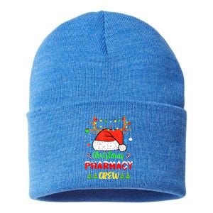 Lights Pharmacy Crew Reindeer Santa Funny Christmas Cool Gift Sustainable Knit Beanie