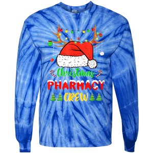 Lights Pharmacy Crew Reindeer Santa Funny Christmas Cool Gift Tie-Dye Long Sleeve Shirt