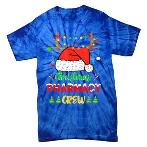 Lights Pharmacy Crew Reindeer Santa Funny Christmas Cool Gift Tie-Dye T-Shirt