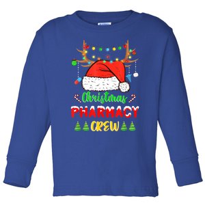 Lights Pharmacy Crew Reindeer Santa Funny Christmas Cool Gift Toddler Long Sleeve Shirt