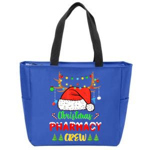 Lights Pharmacy Crew Reindeer Santa Funny Christmas Cool Gift Zip Tote Bag