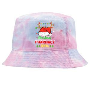 Lights Pharmacy Crew Reindeer Santa Funny Christmas Cool Gift Tie-Dyed Bucket Hat