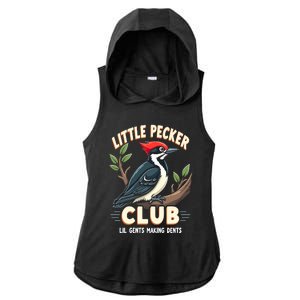 Little Pecker Club Ladies PosiCharge Tri-Blend Wicking Draft Hoodie Tank