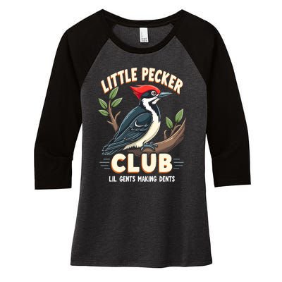 Little Pecker Club Women's Tri-Blend 3/4-Sleeve Raglan Shirt