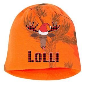 Lolli Pop Christmas Matching Family Group Moose Red Plaid Meaningful Gift Kati - Camo Knit Beanie