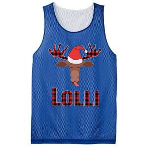 Lolli Pop Christmas Matching Family Group Moose Red Plaid Meaningful Gift Mesh Reversible Basketball Jersey Tank