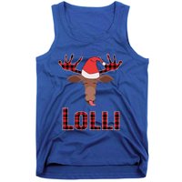 Lolli Pop Christmas Matching Family Group Moose Red Plaid Meaningful Gift Tank Top