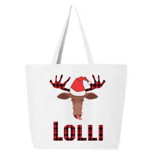 Lolli Pop Christmas Matching Family Group Moose Red Plaid Meaningful Gift 25L Jumbo Tote