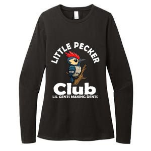 Little Pecker Club Lil Gents Making Dents Funny Woodpecker Womens CVC Long Sleeve Shirt