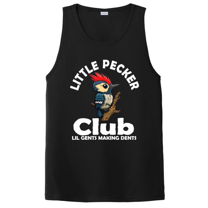 Little Pecker Club Lil Gents Making Dents Funny Woodpecker PosiCharge Competitor Tank