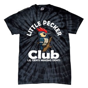 Little Pecker Club Lil Gents Making Dents Funny Woodpecker Tie-Dye T-Shirt