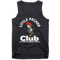 Little Pecker Club Lil Gents Making Dents Funny Woodpecker Tank Top