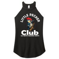 Little Pecker Club Lil Gents Making Dents Funny Woodpecker Women's Perfect Tri Rocker Tank