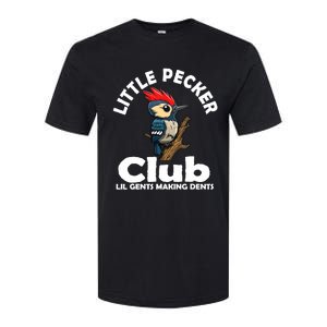 Little Pecker Club Lil Gents Making Dents Funny Woodpecker Softstyle CVC T-Shirt