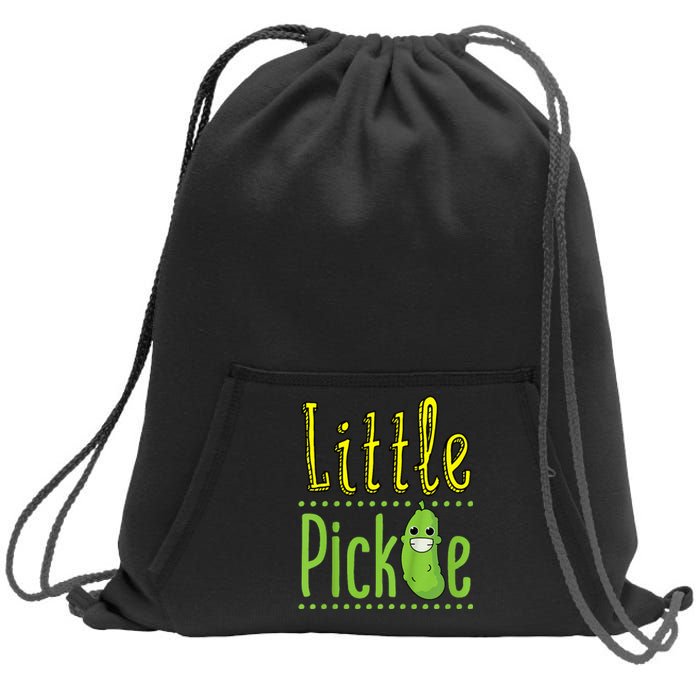 Little Pickle Cute Pickles Vegetable Veggie Girl Boy Sweatshirt Cinch Pack Bag