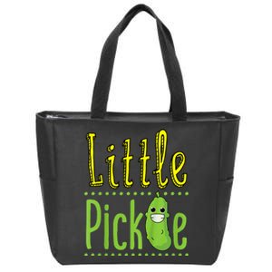 Little Pickle Cute Pickles Vegetable Veggie Girl Boy Zip Tote Bag