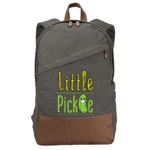 Little Pickle Cute Pickles Vegetable Veggie Girl Boy Cotton Canvas Backpack