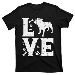 Love Pitbull Cute Pitties Bulldog Pet Dog Lover Owner Gift T-Shirt