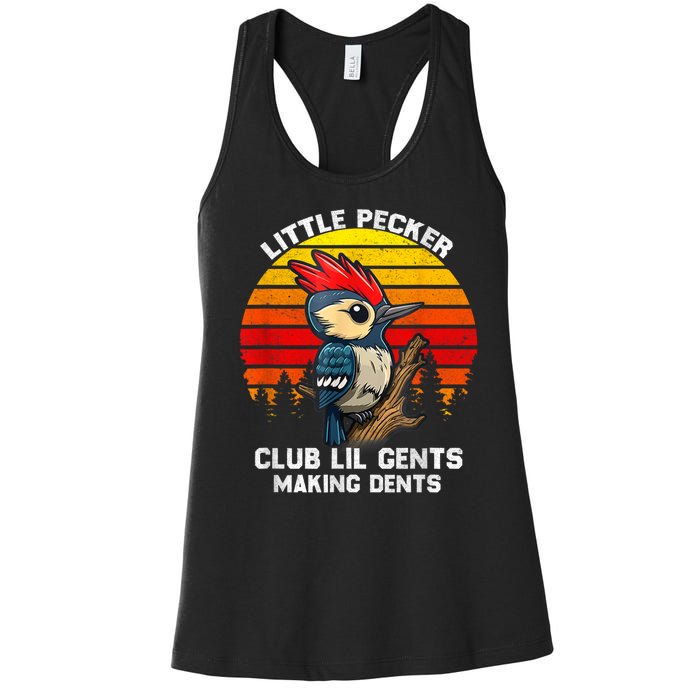 Little Pecker Club Lil Gents Making Dents Women's Racerback Tank