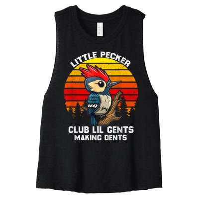 Little Pecker Club Lil Gents Making Dents Women's Racerback Cropped Tank