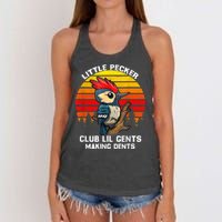 Little Pecker Club Lil Gents Making Dents Women's Knotted Racerback Tank