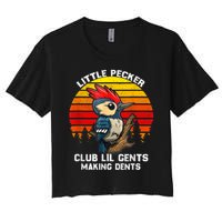 Little Pecker Club Lil Gents Making Dents Women's Crop Top Tee