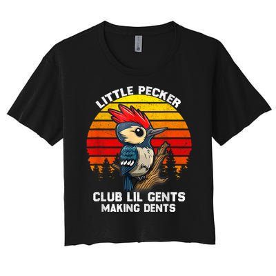 Little Pecker Club Lil Gents Making Dents Women's Crop Top Tee