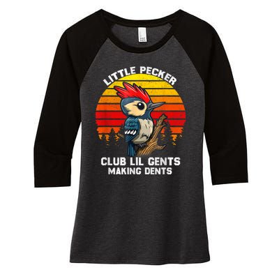 Little Pecker Club Lil Gents Making Dents Women's Tri-Blend 3/4-Sleeve Raglan Shirt