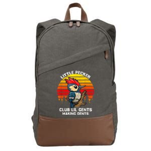 Little Pecker Club Lil Gents Making Dents Cotton Canvas Backpack