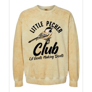 Little Pecker Club Lil Gents Making Dents Funny Colorblast Crewneck Sweatshirt