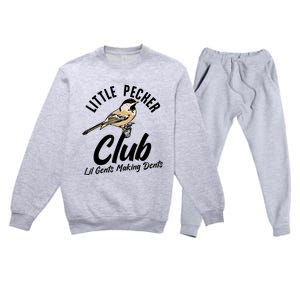 Little Pecker Club Lil Gents Making Dents Funny Premium Crewneck Sweatsuit Set