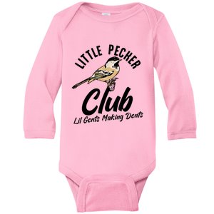 Little Pecker Club Lil Gents Making Dents Funny Baby Long Sleeve Bodysuit