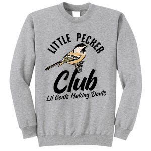 Little Pecker Club Lil Gents Making Dents Funny Tall Sweatshirt