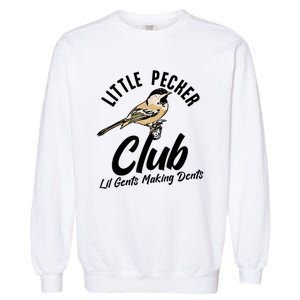 Little Pecker Club Lil Gents Making Dents Funny Garment-Dyed Sweatshirt