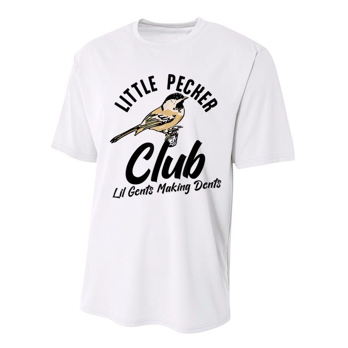 Little Pecker Club Lil Gents Making Dents Funny Performance Sprint T-Shirt