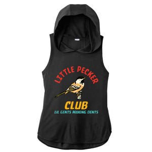 Little Pecker Club Lil Gents Making Dents Ladies PosiCharge Tri-Blend Wicking Draft Hoodie Tank