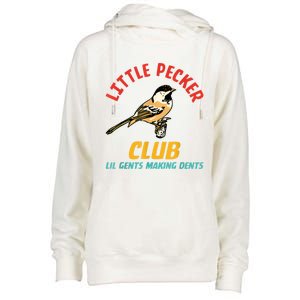 Little Pecker Club Lil Gents Making Dents Womens Funnel Neck Pullover Hood