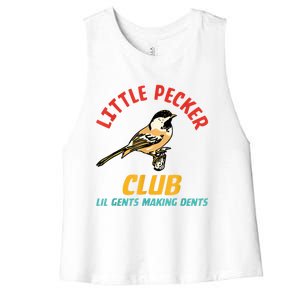 Little Pecker Club Lil Gents Making Dents Women's Racerback Cropped Tank