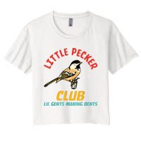 Little Pecker Club Lil Gents Making Dents Women's Crop Top Tee