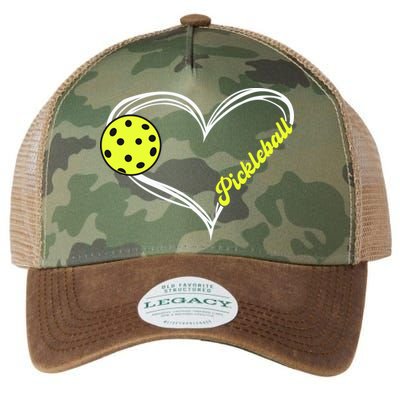 I Love Pickleball Cute Match Legacy Tie Dye Trucker Hat