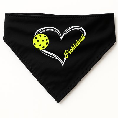 I Love Pickleball Cute Match USA-Made Doggie Bandana